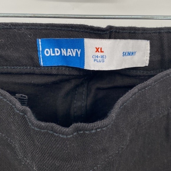 Old Navy Stretch Built-In Tough Skinny Denim Jeans Black Size XL 14-16 Plus - Picture 4 of 8
